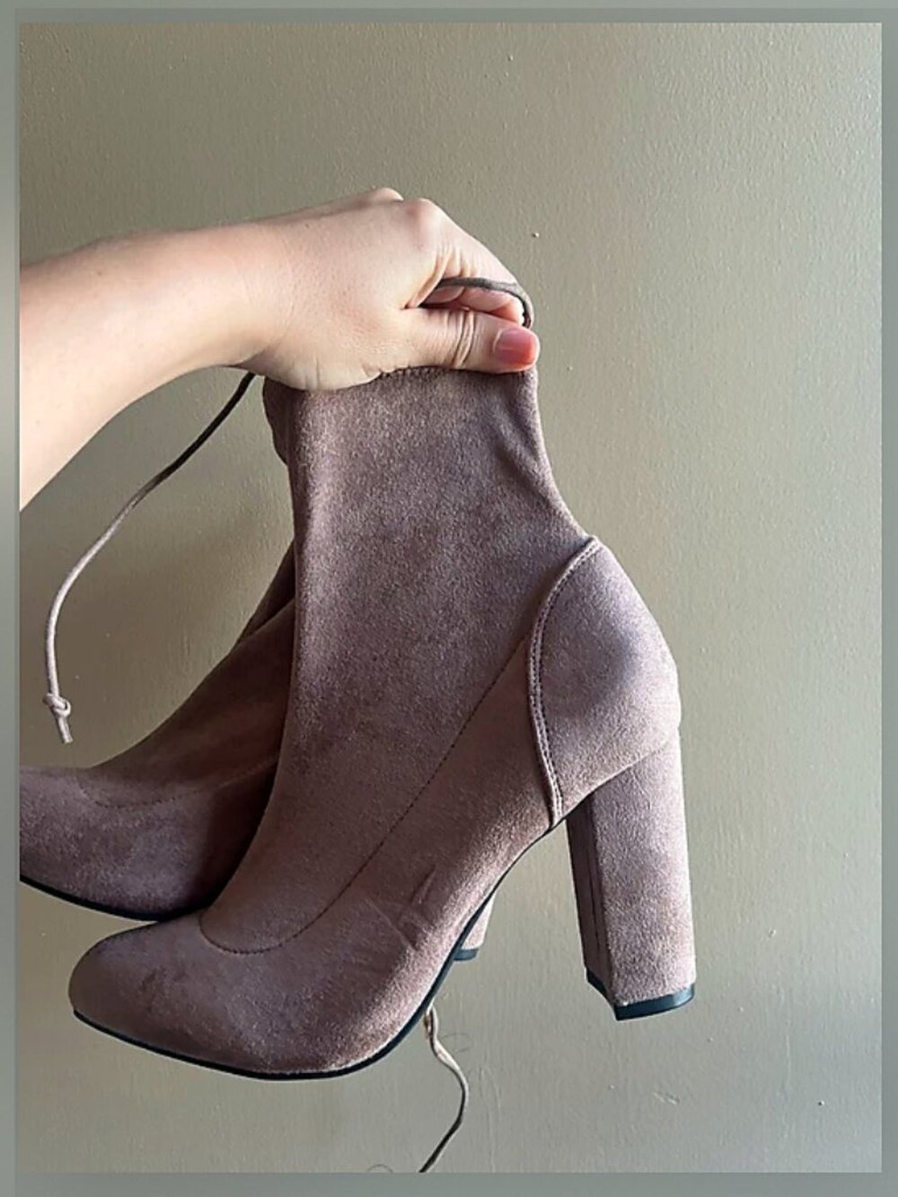 Suede ankle boots